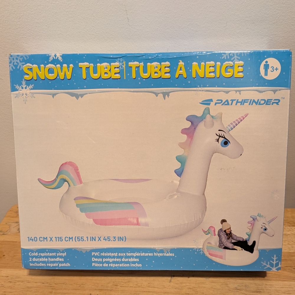 Unicorn Snow Tube - White and Rainbow Brand New With Tag From Pathfinder